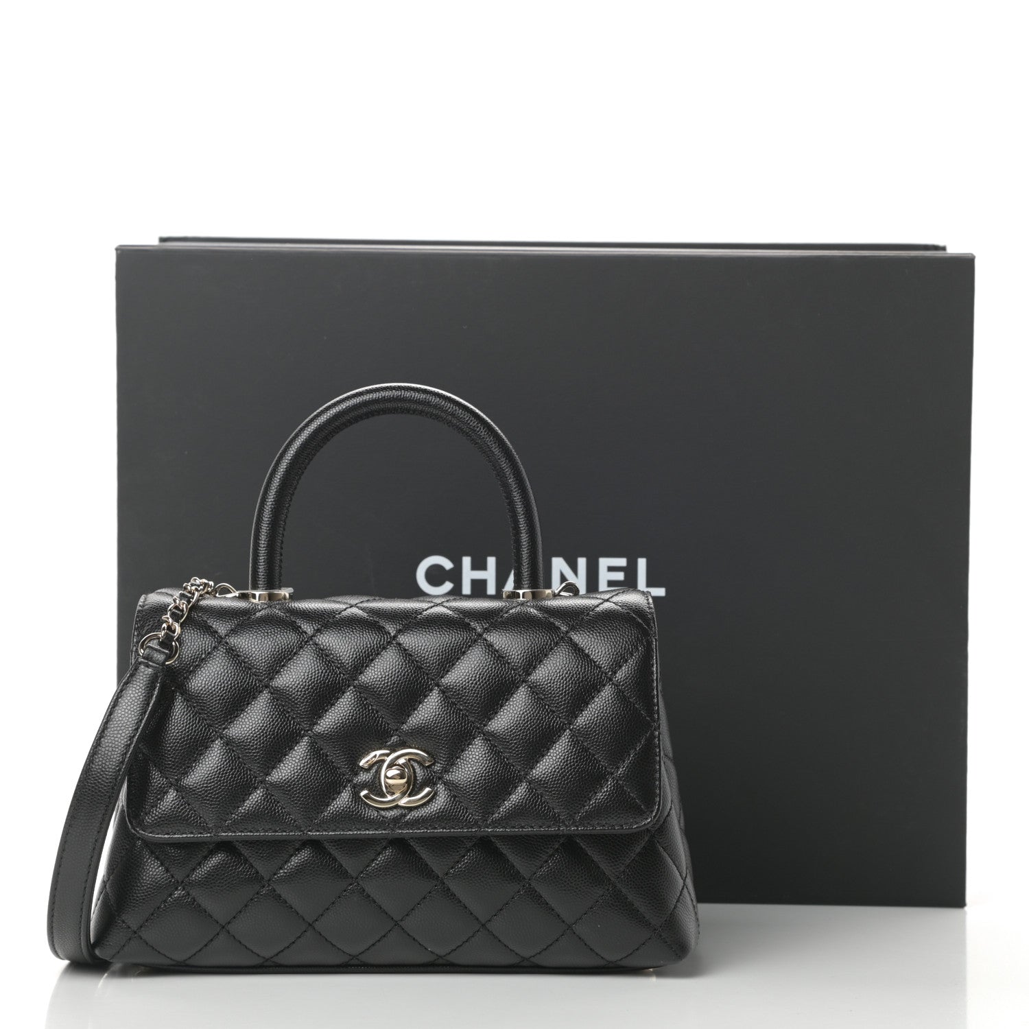 Chanel Caviar Quilted Mini Coco Handle Flap Black 11 of 11