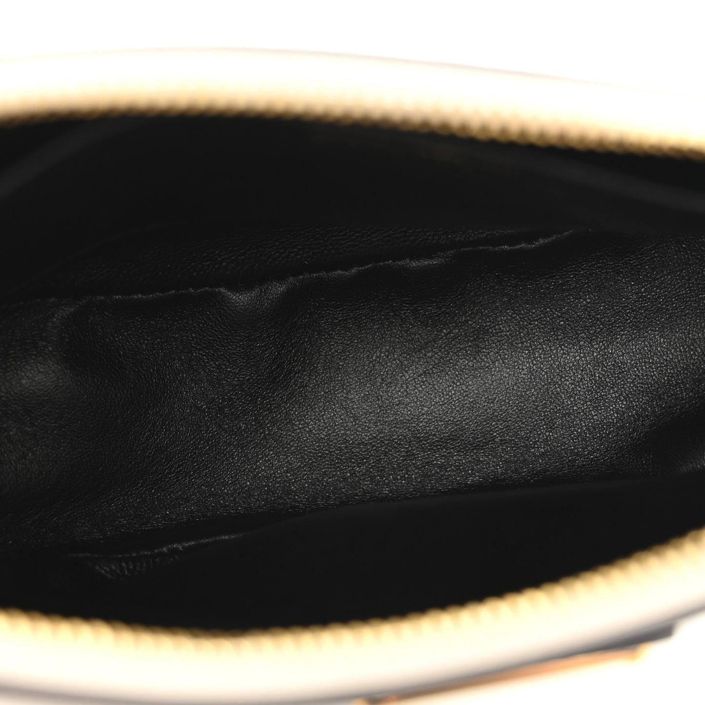 Soft Calfskin Arque Shoulder Bag White