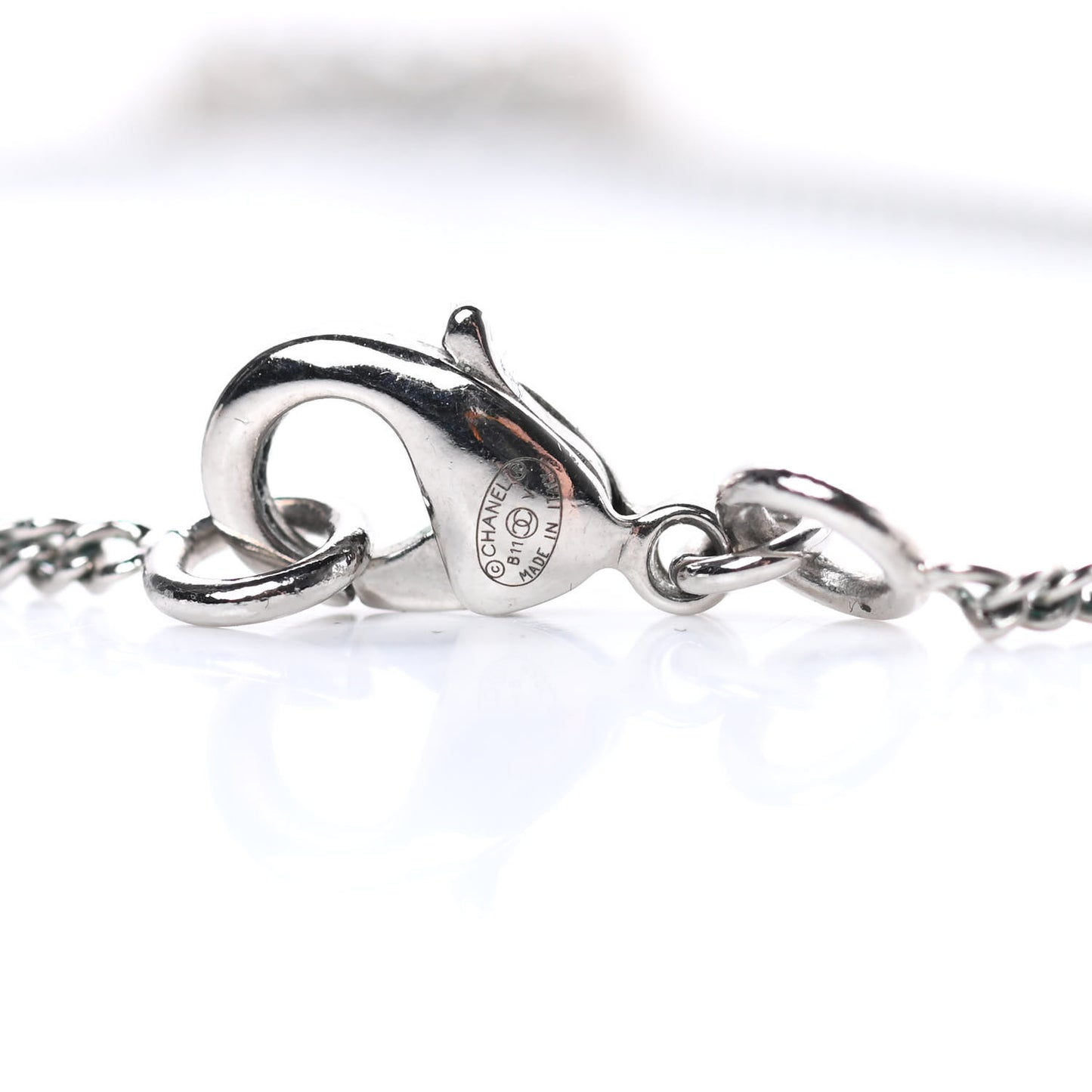 Crystal Timeless CC Necklace Silver