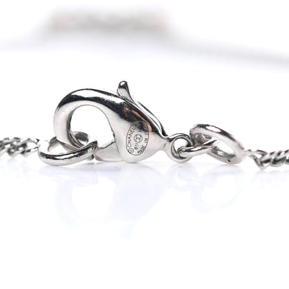 Chanel Crystal Timeless CC Necklace Silver 4 of 5