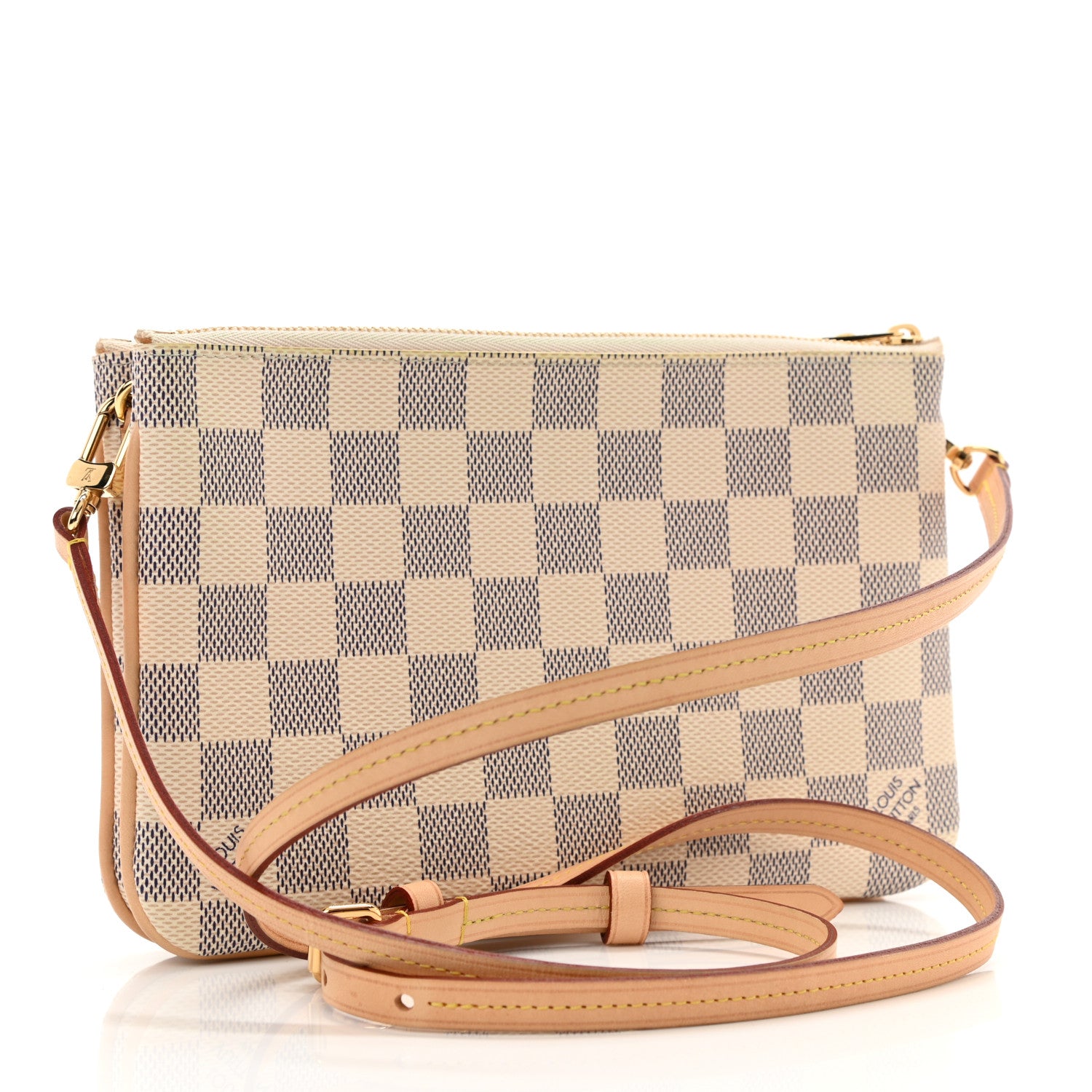 Louis Vuitton Damier Azur Double Zip Pochette 3 of 12