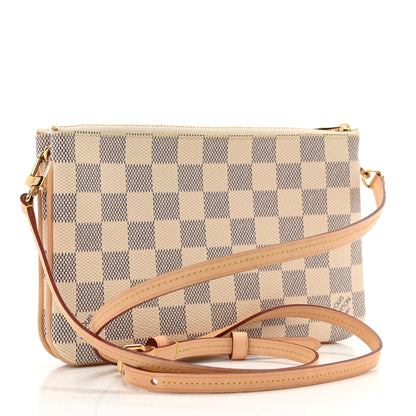 Louis Vuitton Damier Azur Double Zip Pochette 3 of 12