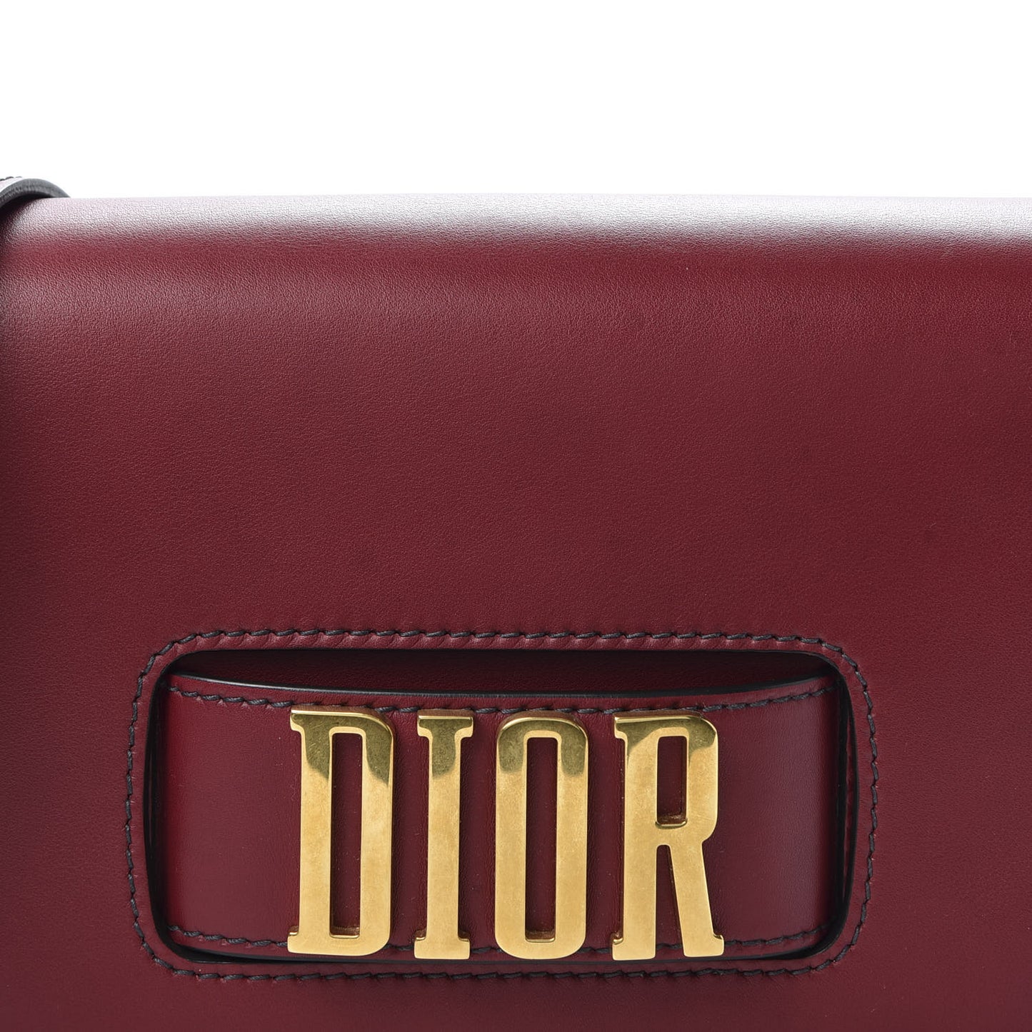 Smooth Calfskin Dio(r)evolution Flap Bag Dark Red