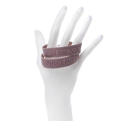 Christian Dior Woven Cotton J'Adior Friendship Bracelet Set Pink 2 of 5