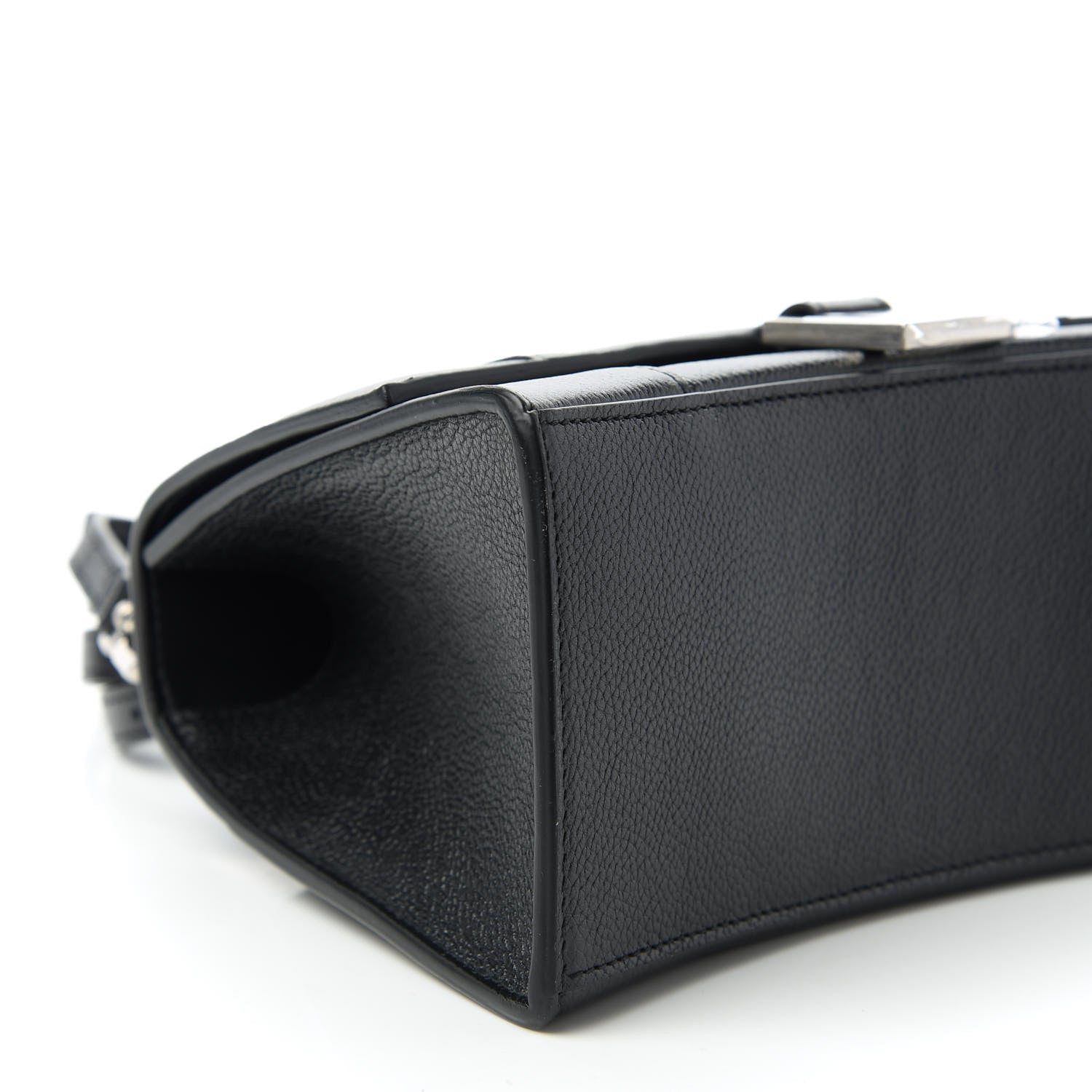 Balenciaga Grained Calfskin Small Hourglass Top Handle Bag Black 5 of 7