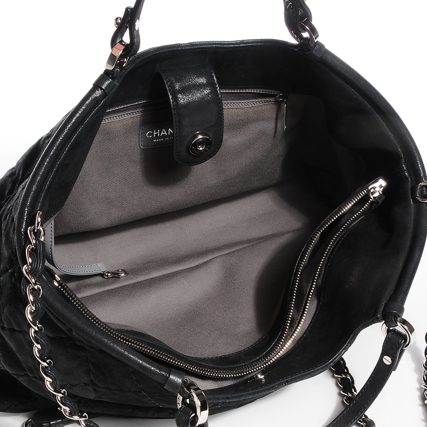 Chanel Iridescent Calfskin Small Sea Hit Tote Black 5 of 7