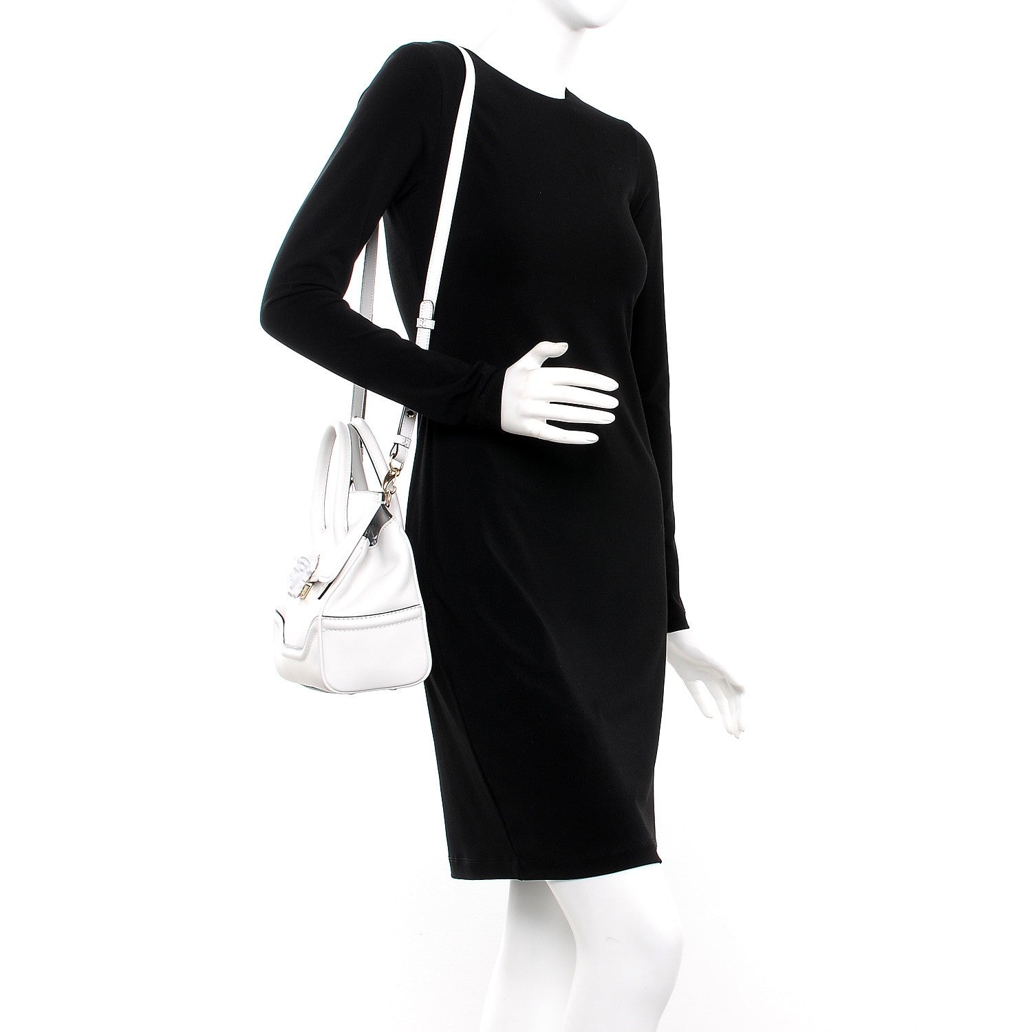 Versace Calfskin Medium Palazzo Empire Bag White 2 of 11