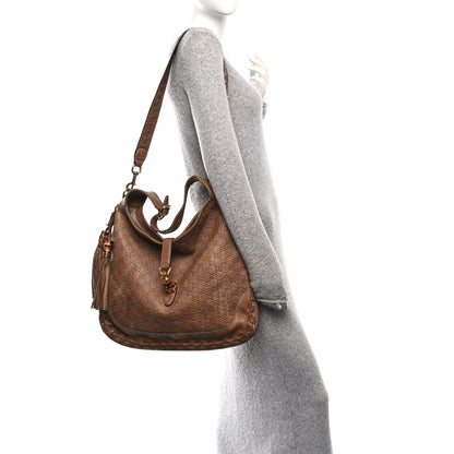 Gucci Guccissima Old Libeccio Large New Jackie Hobo Old Naturale 2 of 10