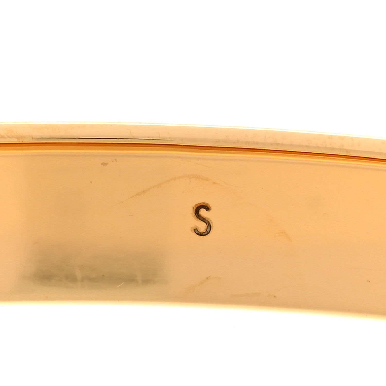 Louis Vuitton Brass Crystal Monogram Nanogram Strass Cuff S Gold 6 of 8