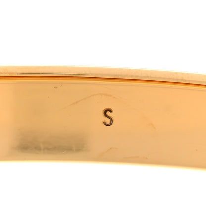 Louis Vuitton Brass Crystal Monogram Nanogram Strass Cuff S Gold 6 of 8