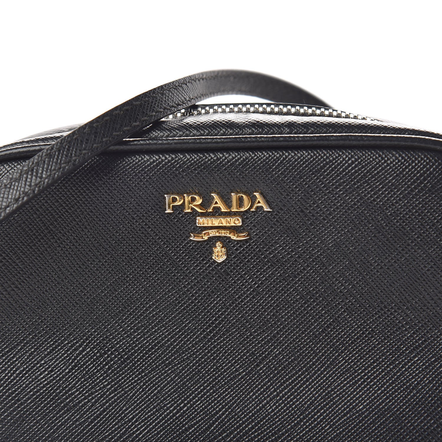 Prada Saffiano Mini Camera Crossbody Bag Black 8 of 11