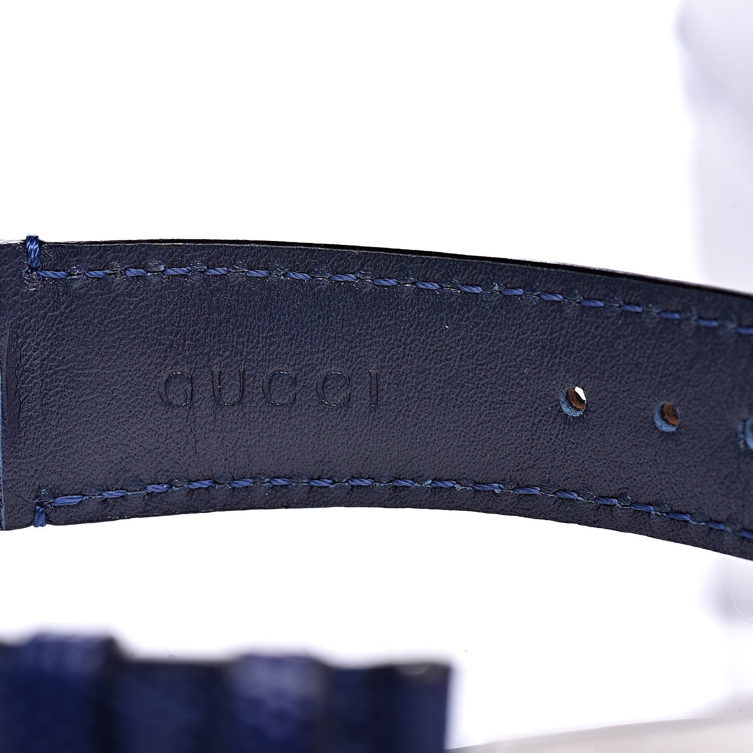 Gucci Stainless Steel Lizard Lapis Lazuli 38mm G-Timeless Bee Automatic Watch Blue 7 of 9