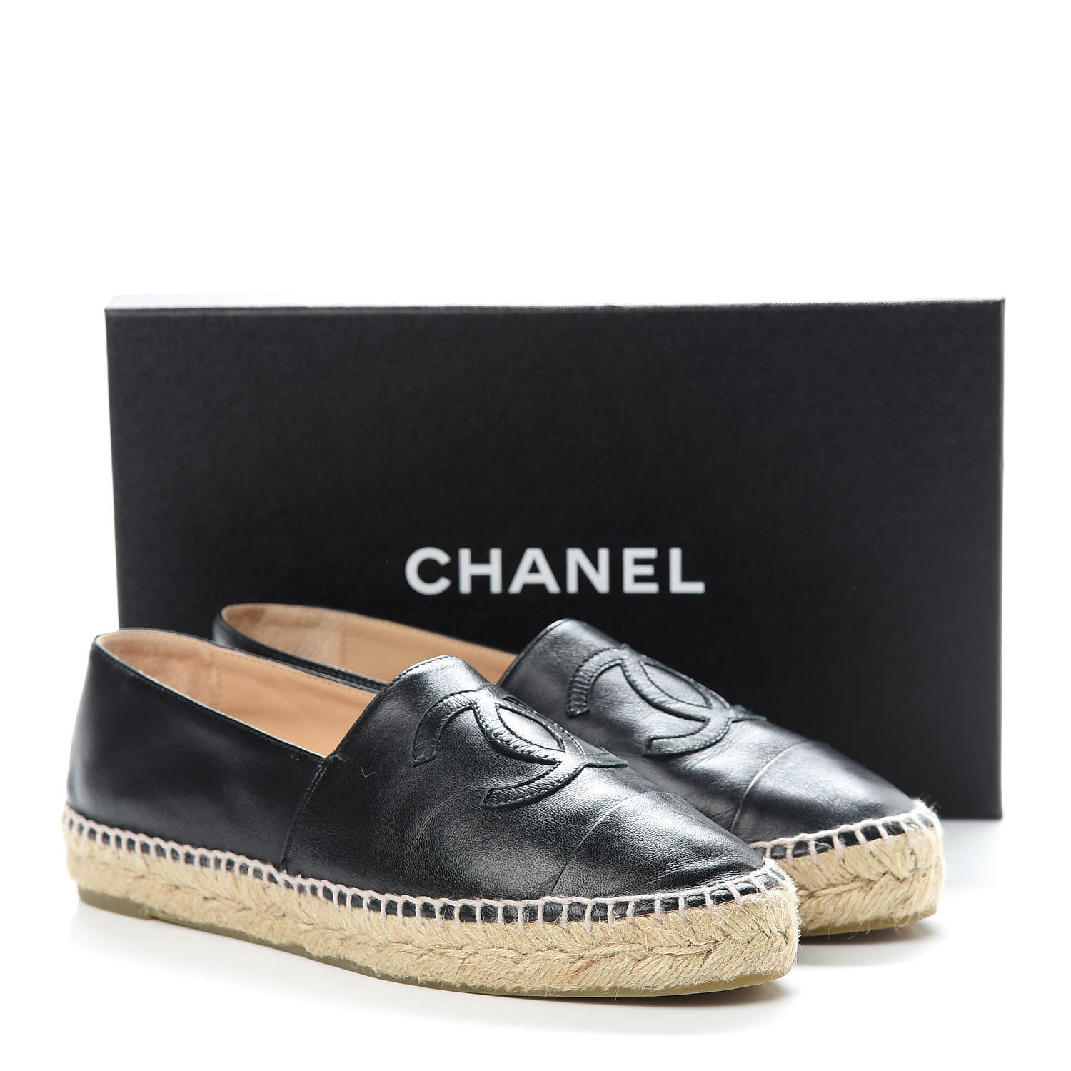 Chanel Lambskin CC Espadrilles 39 Black 12 of 12