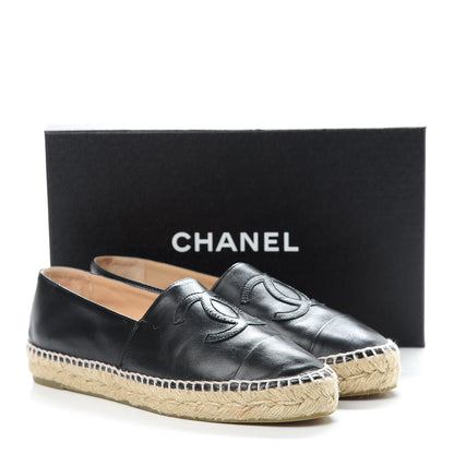 Chanel Lambskin CC Espadrilles 39 Black 12 of 12