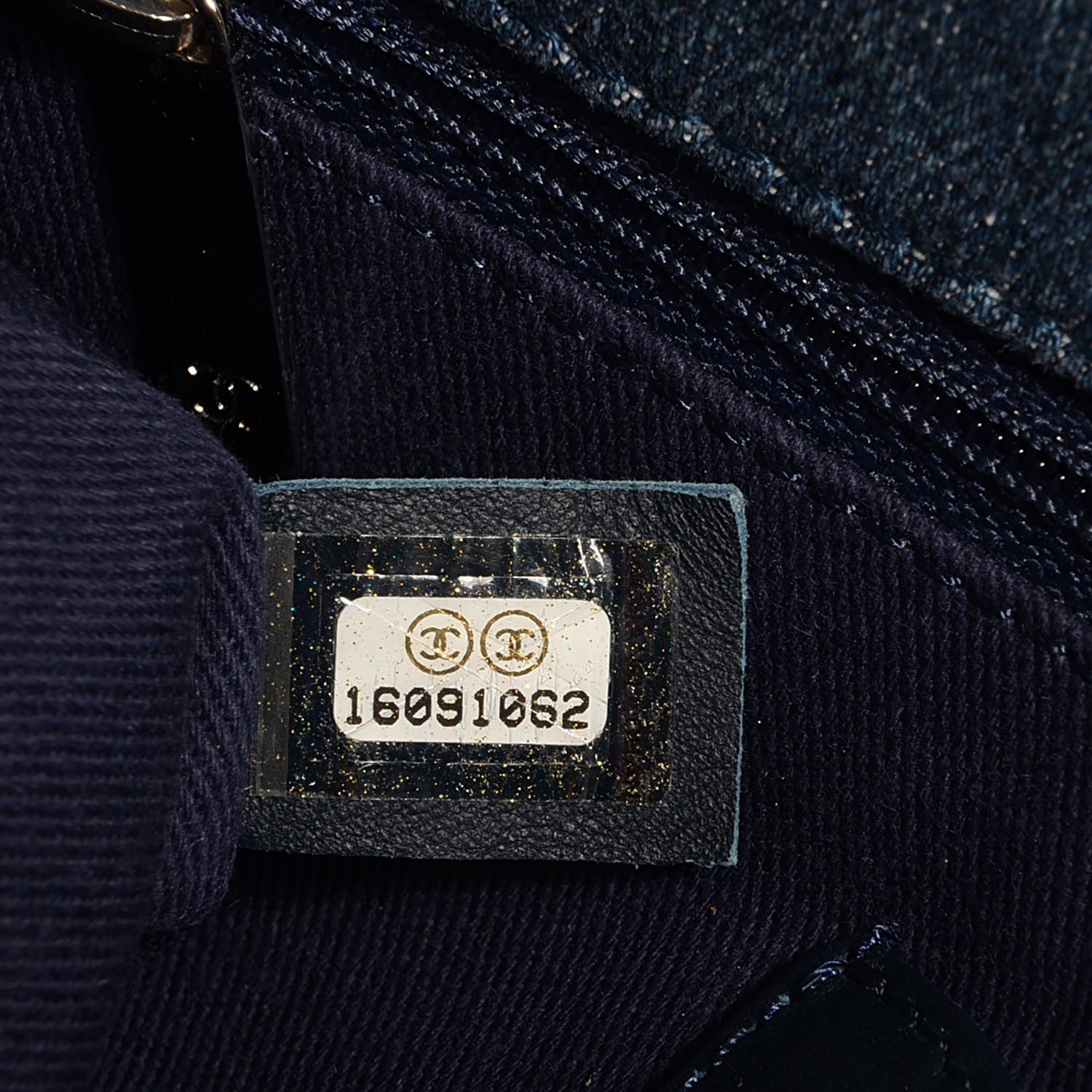 Chanel Denim Quilted Camellia Embroidered Large Flap Blue 8 of 8
