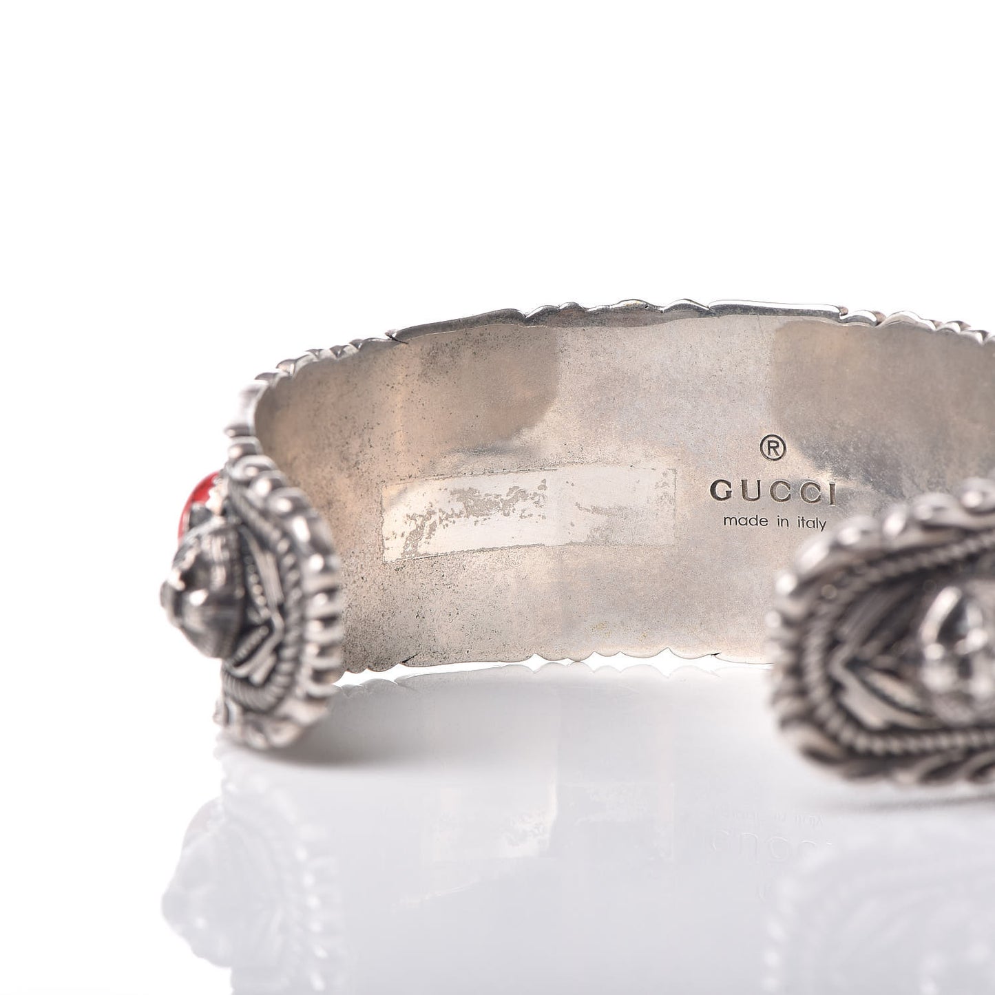 Sterling Silver Jasper Garden Cuff Bracelet Red