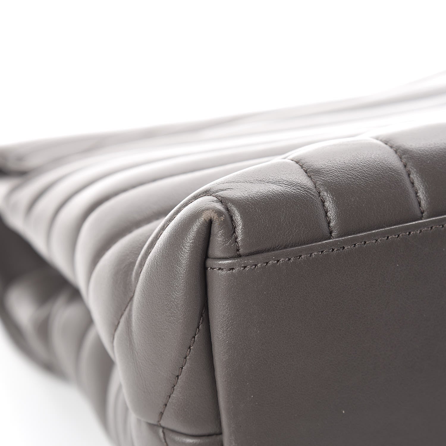 Saint Laurent Calfskin Y Quilted Monogram Medium Loulou Chain Satchel Earth 9 of 14