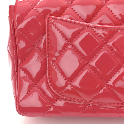 Chanel Patent Calfskin Quilted Mini Rectangular Flap Pink 12 of 13
