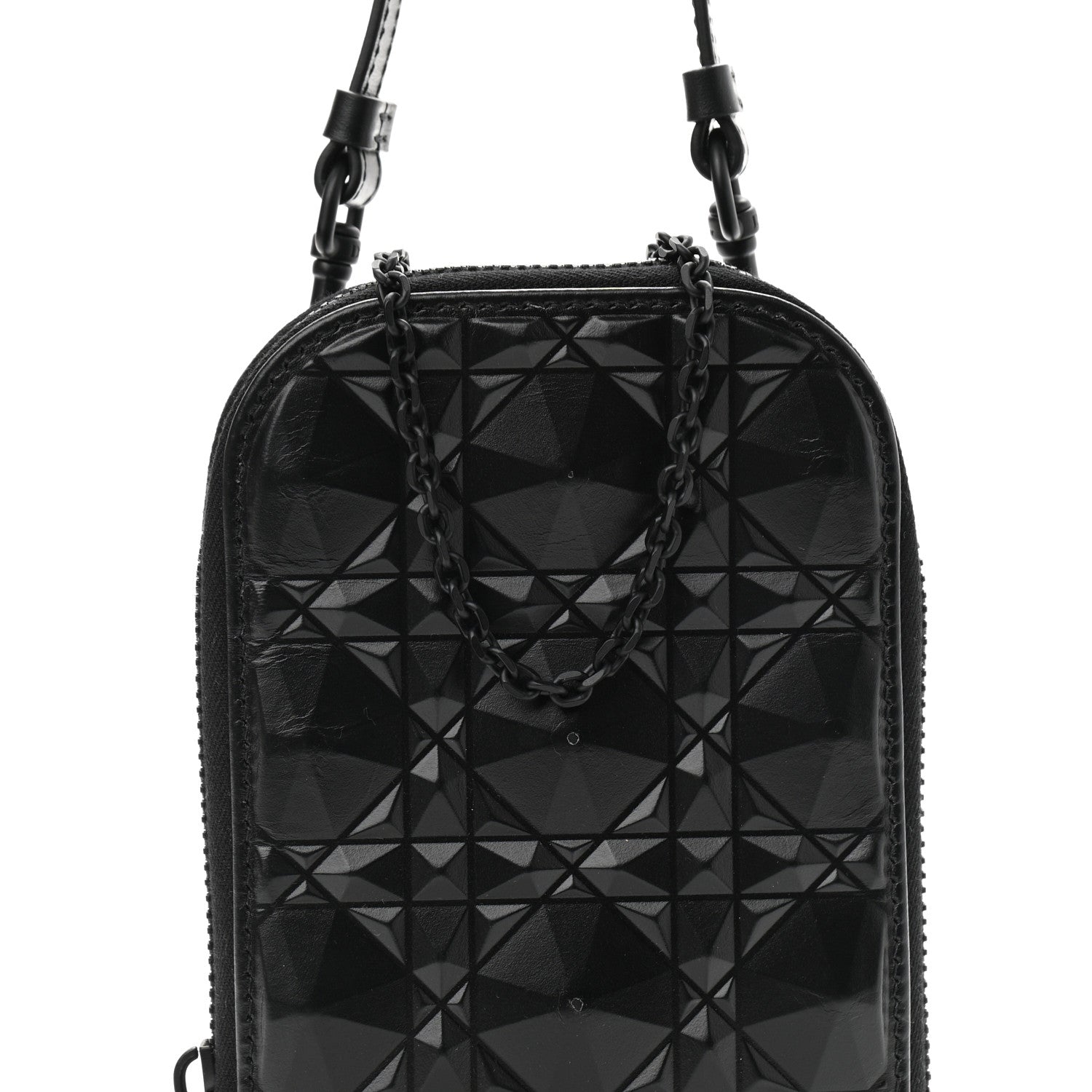Christian Dior Calfskin Cannage Diamond Cannage Phone Holder Black 8 of 10