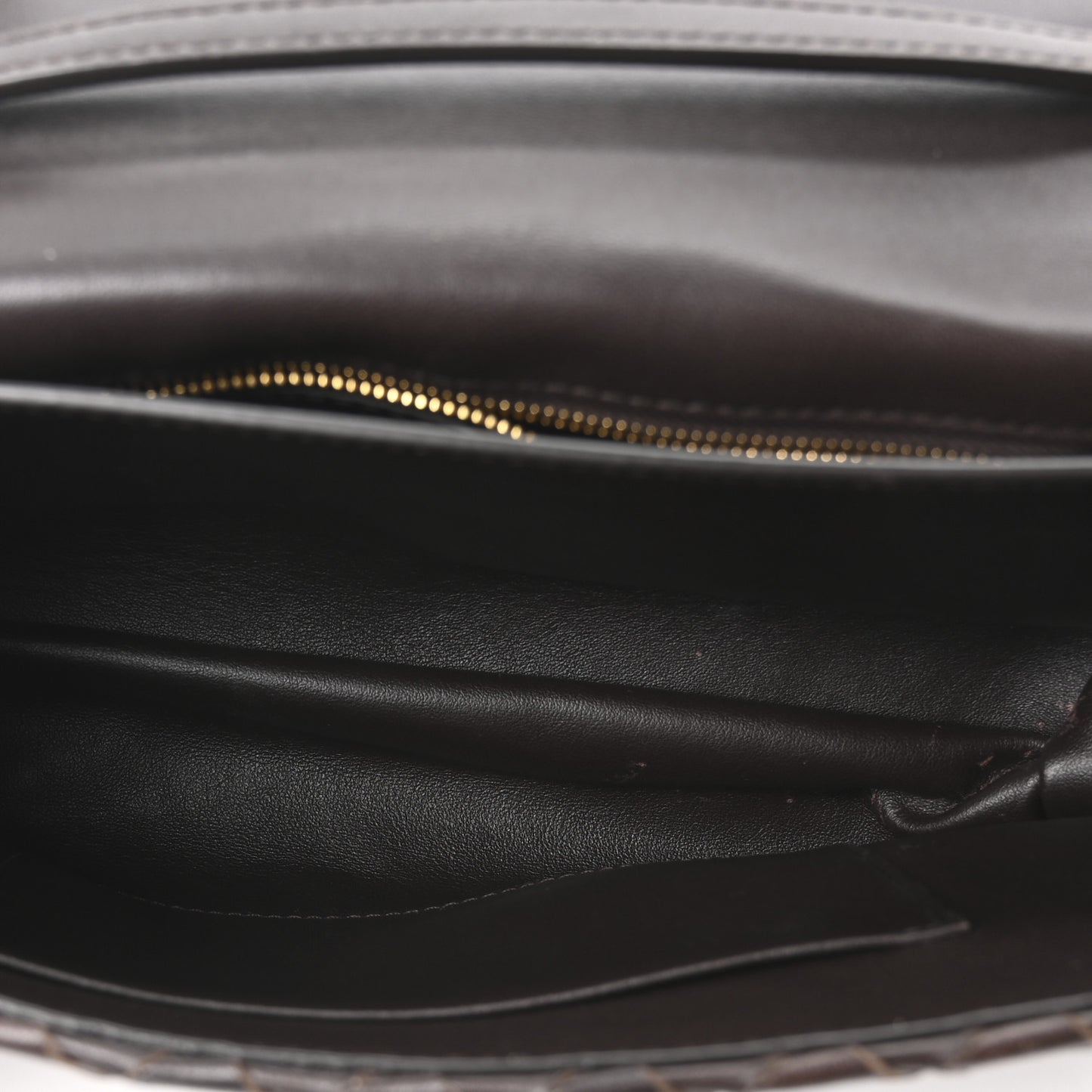 Nappa Intrecciato Crossbody Messenger Flap Ebano