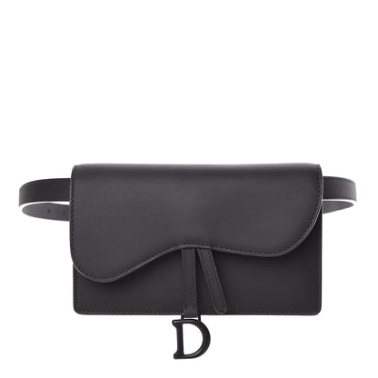 Christian Dior Ultra Matte Calfskin Saddle Belt Bag Black 1 of 13