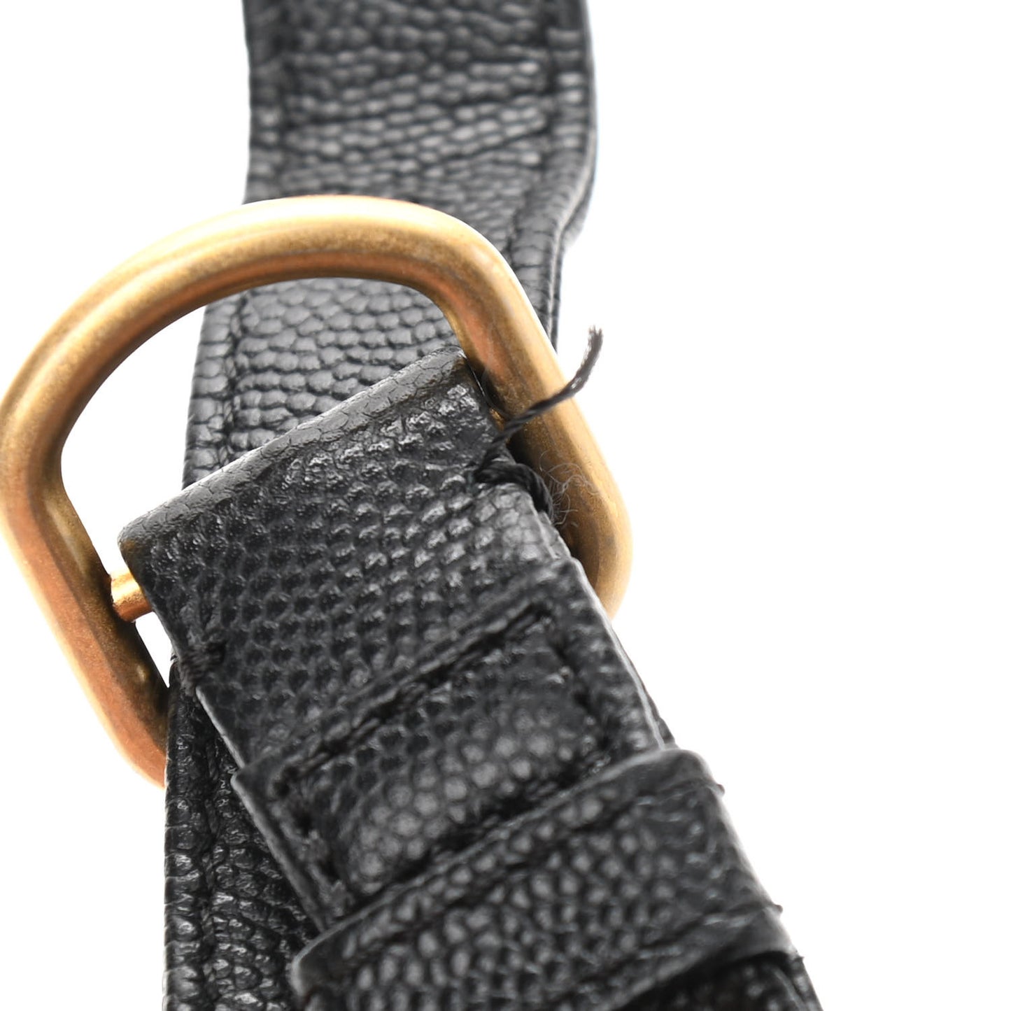 Caviar Quilted Filigree Waist Bag Black