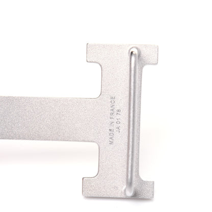 Hermes Palladium Guilloche 32mm H Belt Buckle 3 of 5