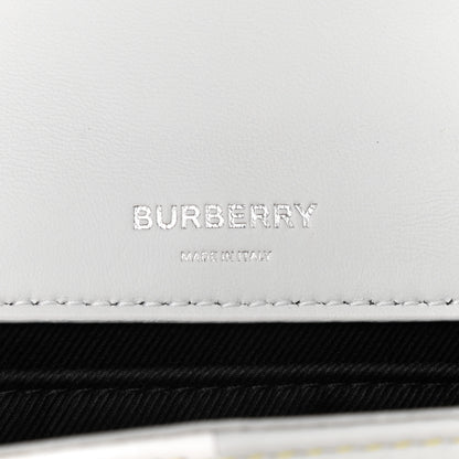 Burberry Lambskin Quilted Small Lola Bag White Grey Yellow 6 of 8