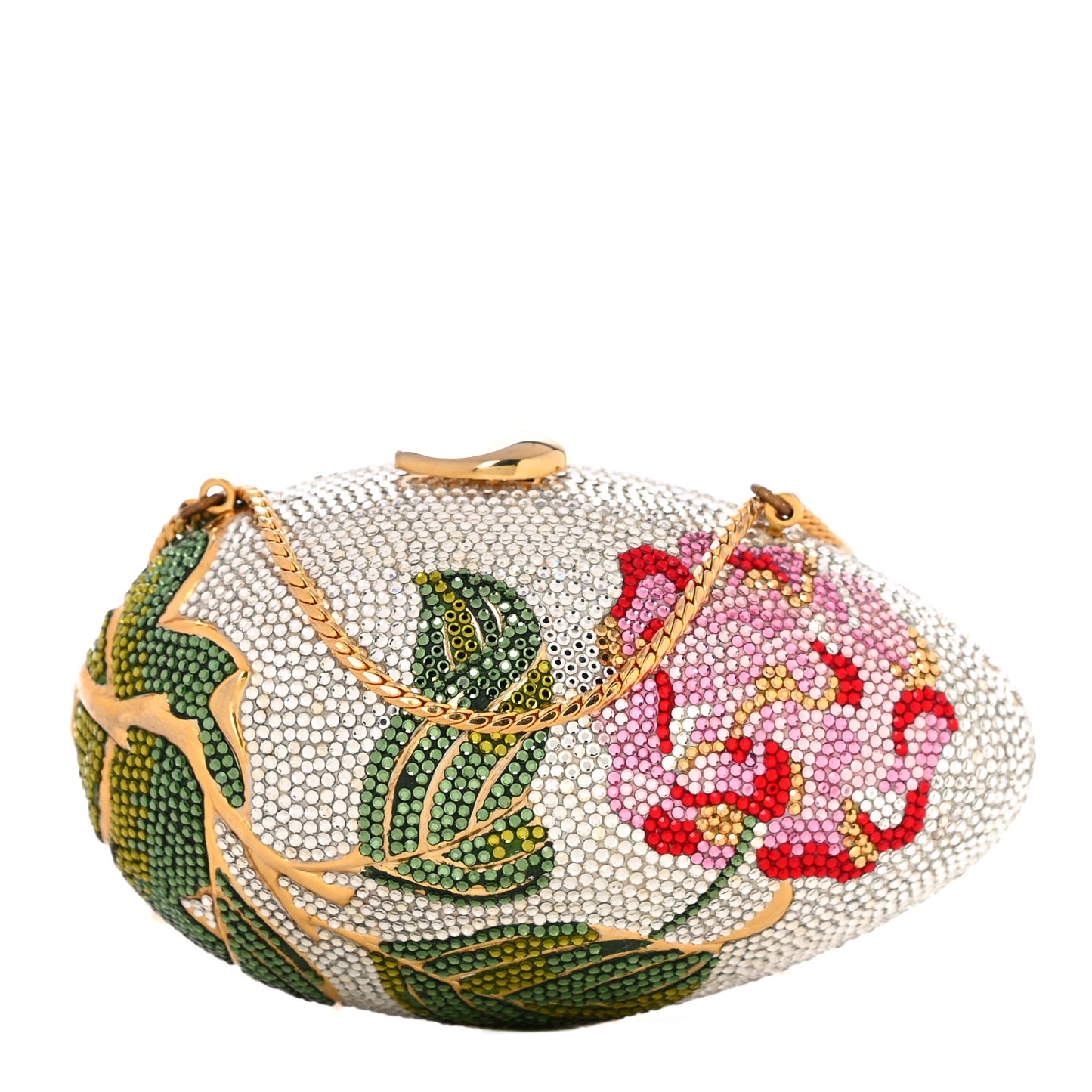Crystal Rose Egg Minaudiere Clutch Multicolor