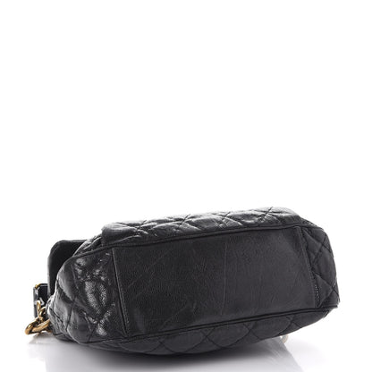 Chanel Crumpled Caviar Coco Pleats Messenger Flap Black 4 of 10