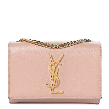 Saint Laurent Grain De Poudre Small Monogram Kate Satchel Pale Blush 1 of 14