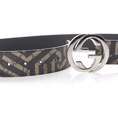 Gucci GG Supreme Monogram Caleido Interlocking G Belt 90 36 Dark Brown 4 of 4