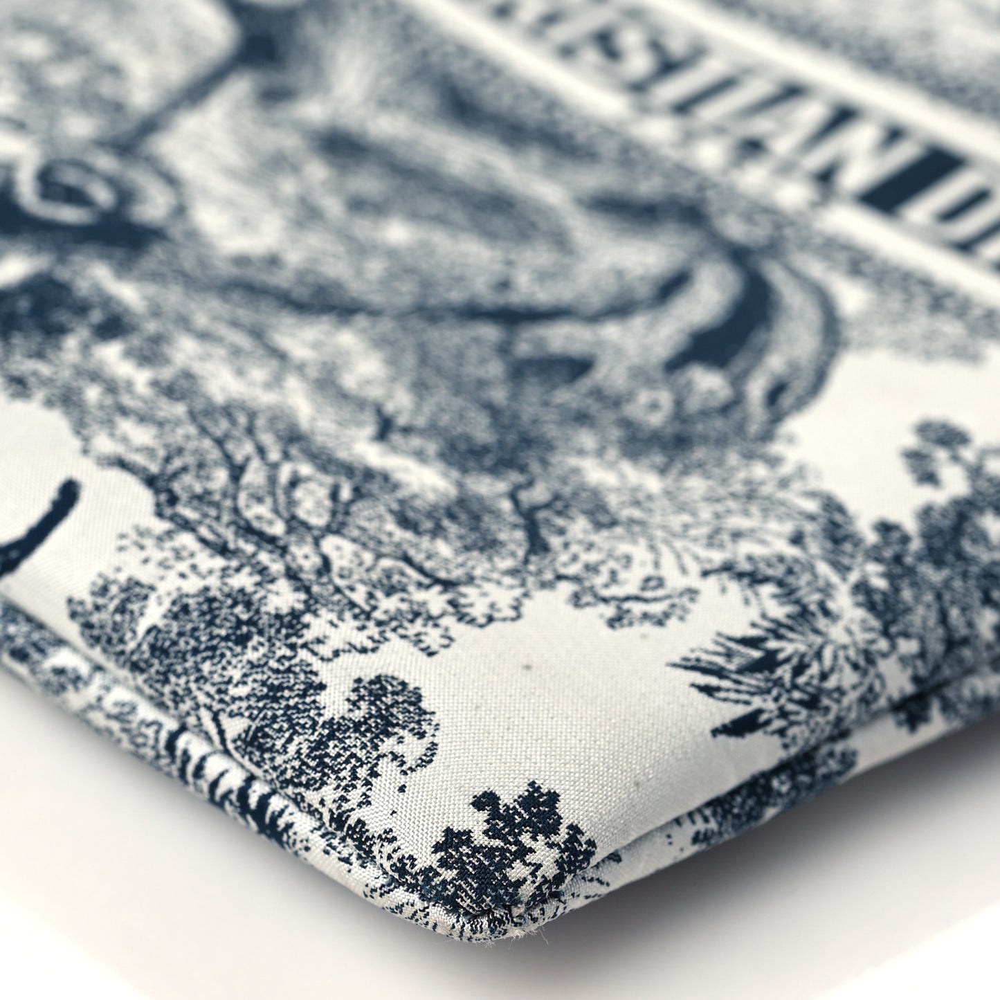 Technical Fabric Embroidered Toile De Jouy DiorTravel Multifunction Pouch Blue