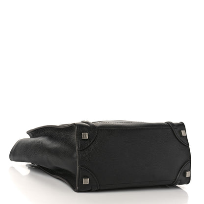 Celine Drummed Calfskin Micro Luggage Black 4 of 8