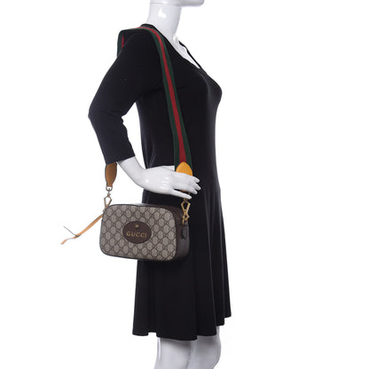 Gucci GG Supreme Monogram Web Neo Vintage Shoulder Bag Beige New Acero Crop 2 of 11
