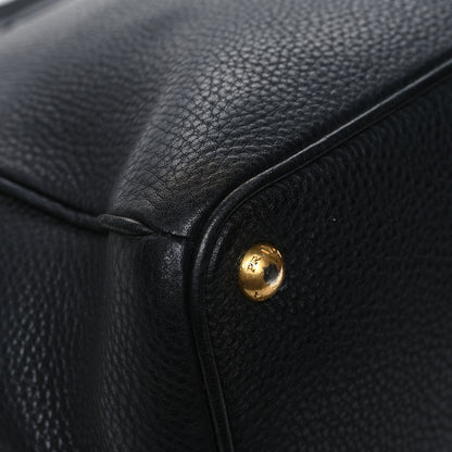 Prada Vitello Daino Large Double Zip Tote Black 12 of 16