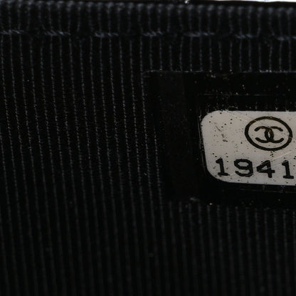Chanel Patent Quilted Wallet On Chain WOC Black 8 of 11