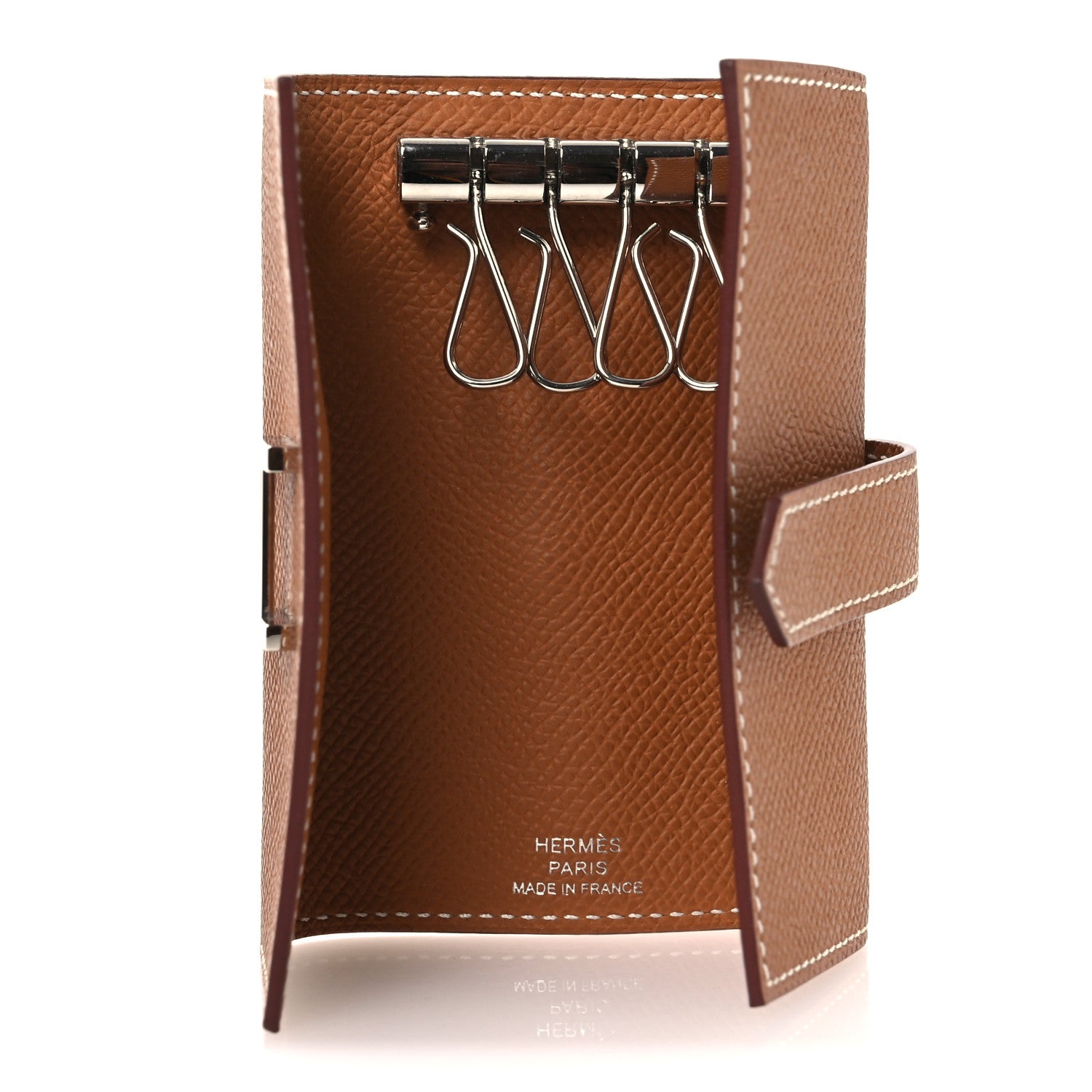 Hermes Epsom Bearn Multicles 4 Key Holder Gold 5 of 10