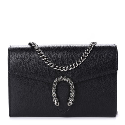 Gucci Calfskin Mini Dionysus Chain Wallet Black 1 of 11