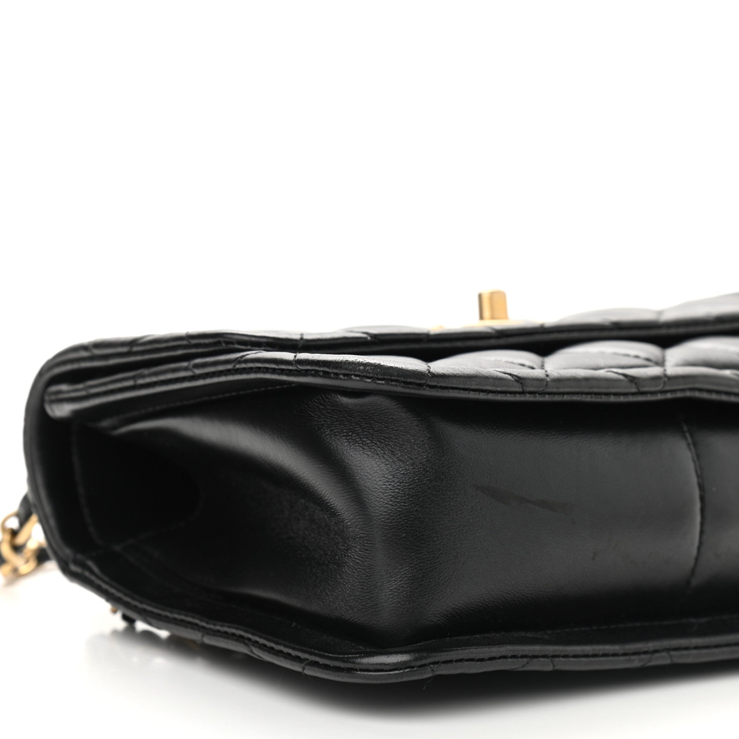 Chanel Shiny Lambskin Quilted Mini Flap Black 7 of 8