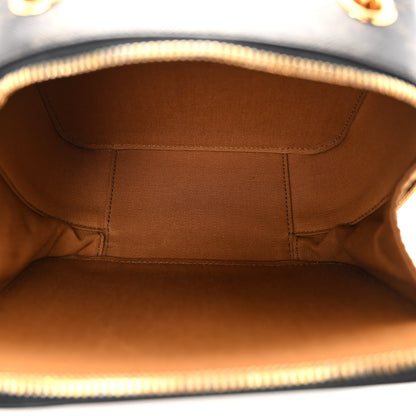 Celine Triomphe Canvas Calfskin Cuir Box On Chain Tan 5 of 9
