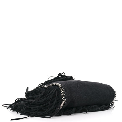 Stella McCartney Eco Suede Mini Fringe Falabella Tote Black 3 of 8