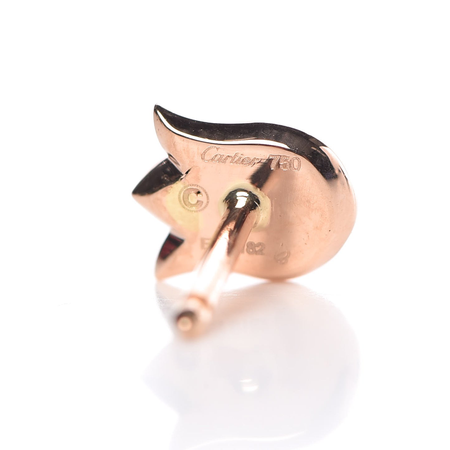18K Pink Gold Tulip Earrings