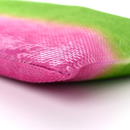 Prada Sequin Ombre Clutch Green Pink 8 of 9