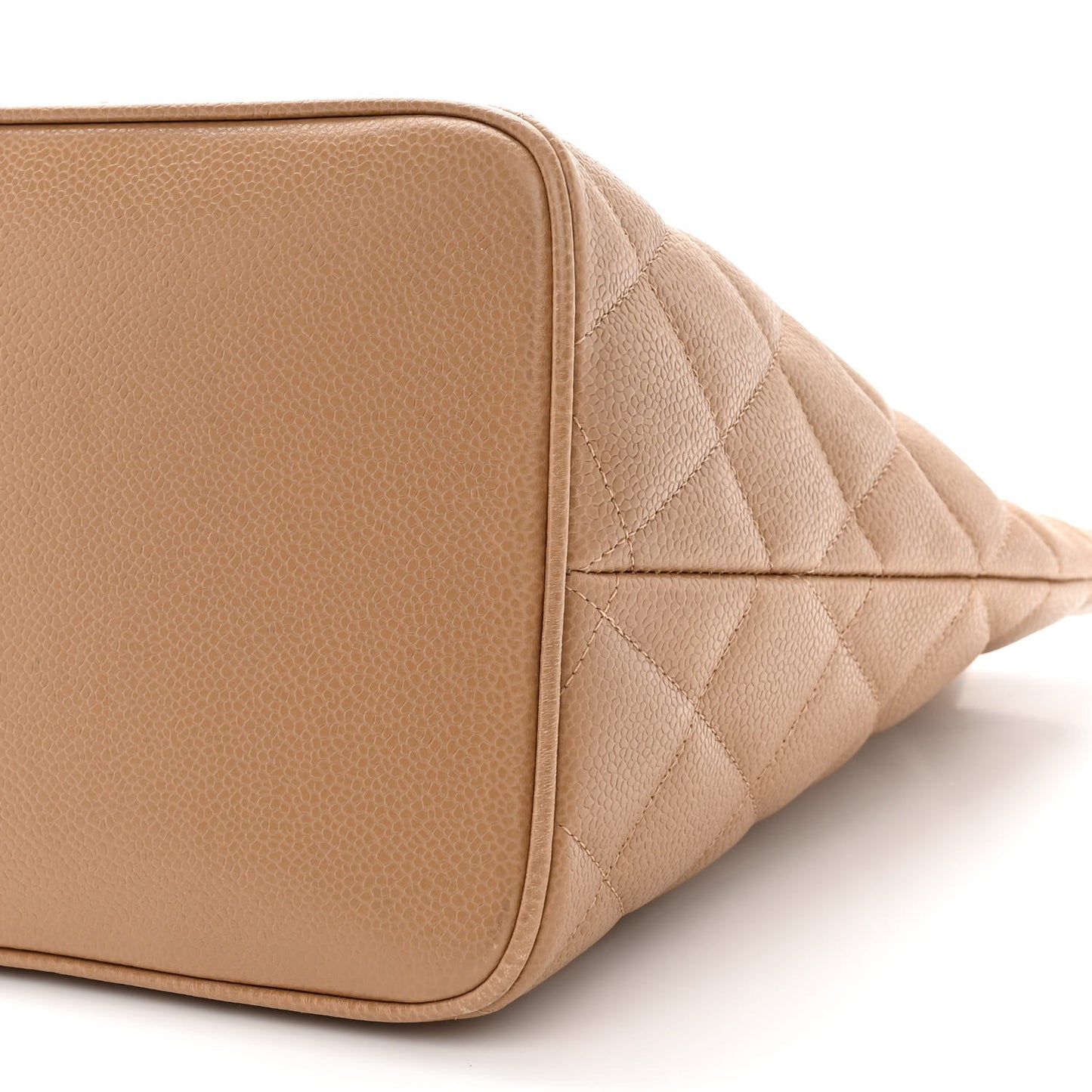 Caviar Quilted Medallion Tote Beige
