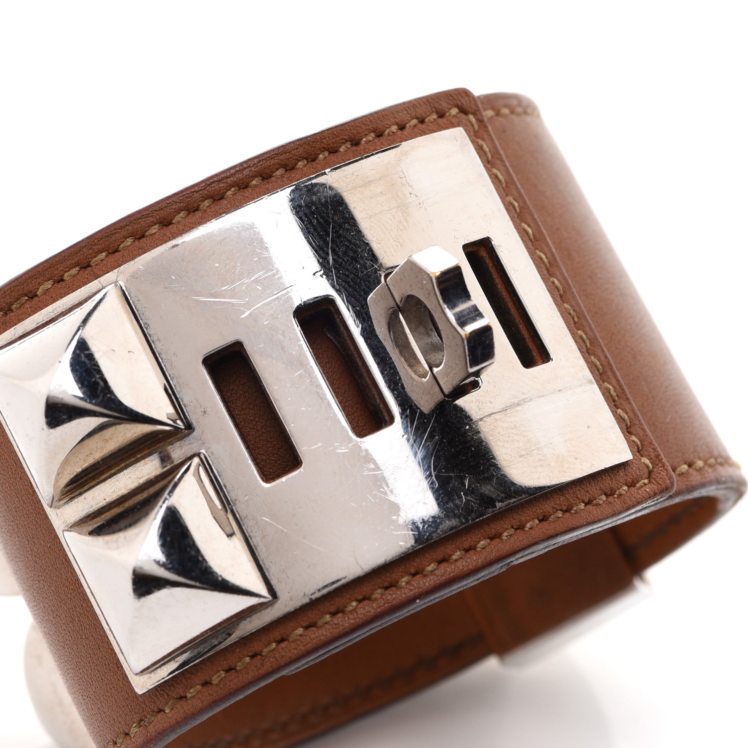 Hermes Barenia Collier de Chien CDC Bracelet S Fauve 8 of 10