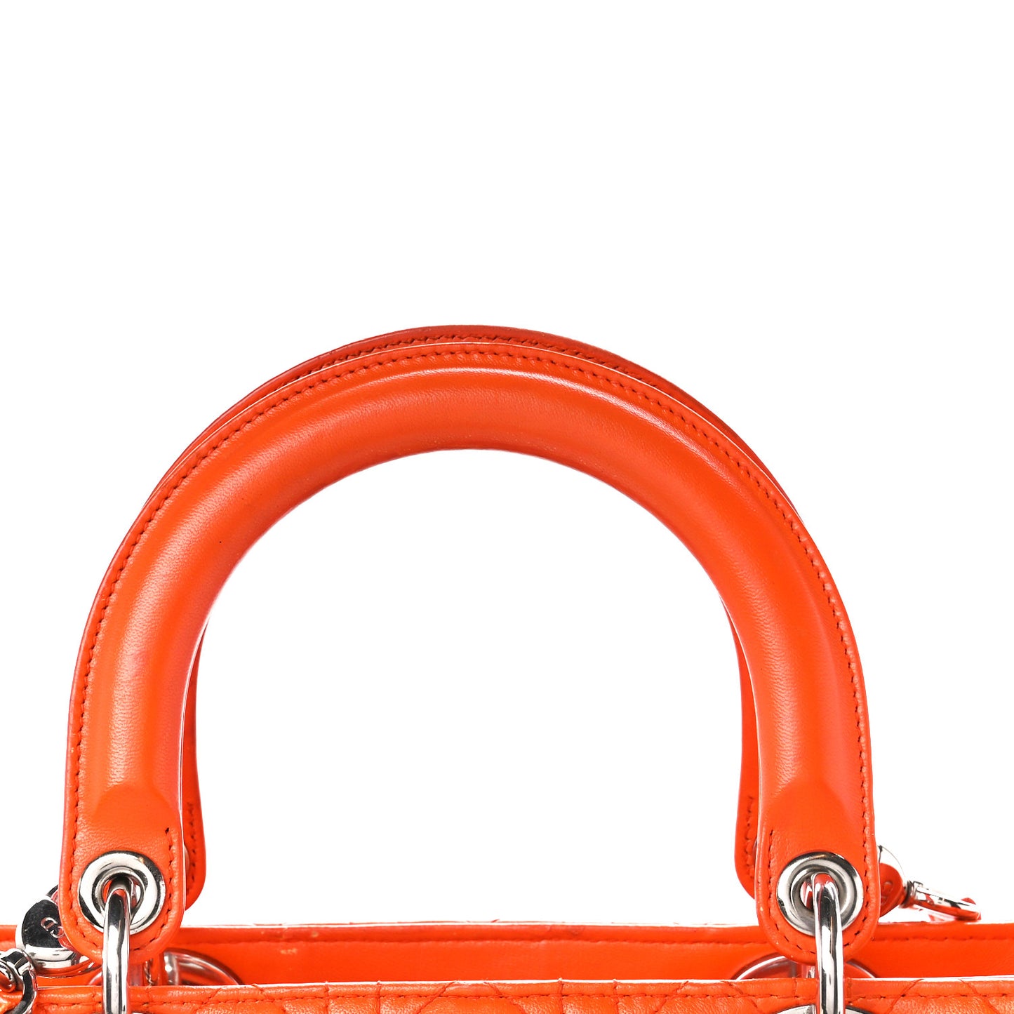 Lambskin Cannage Medium Lady Dior Orange