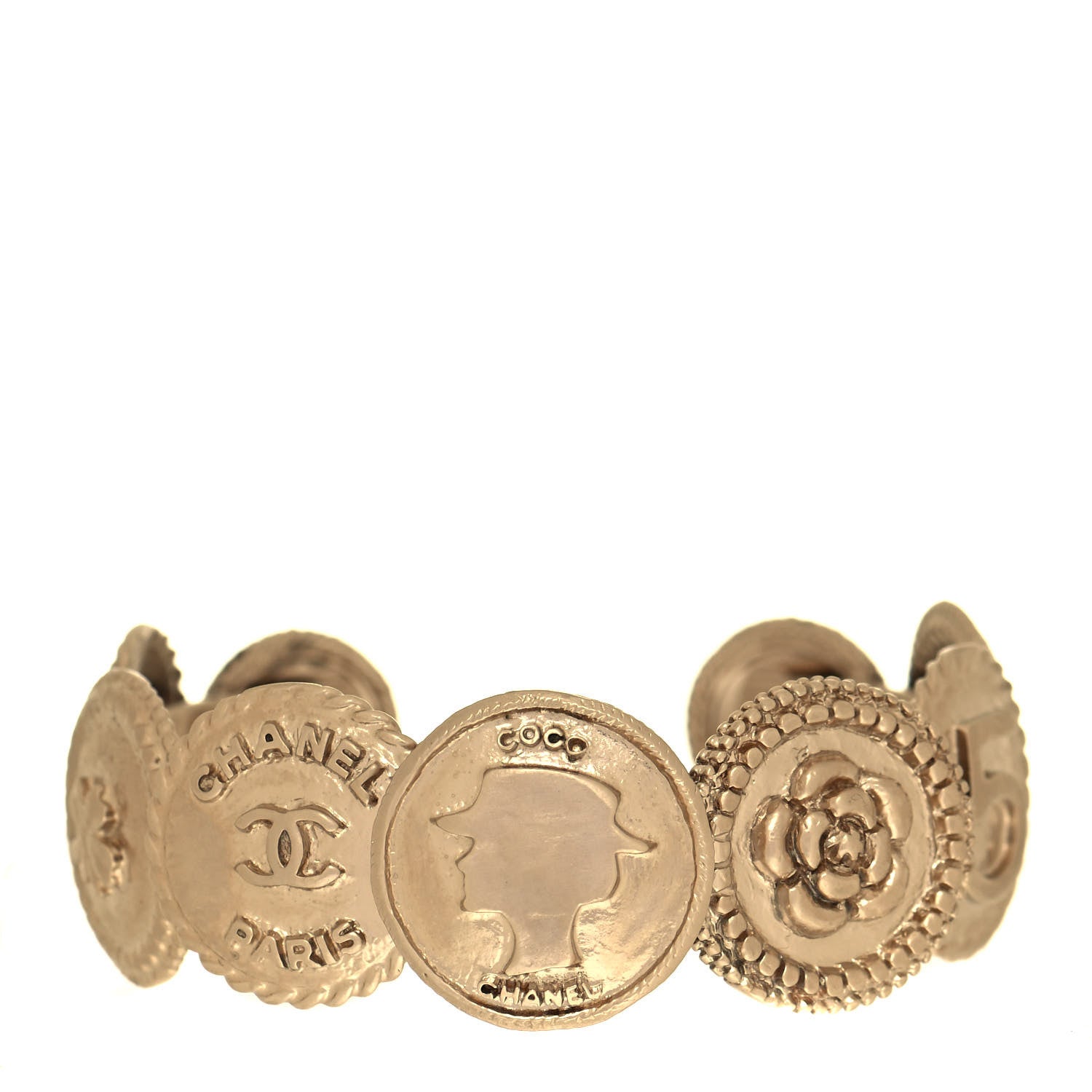 Chanel Medallion Precious Symbols Cuff Gold 1 of 4