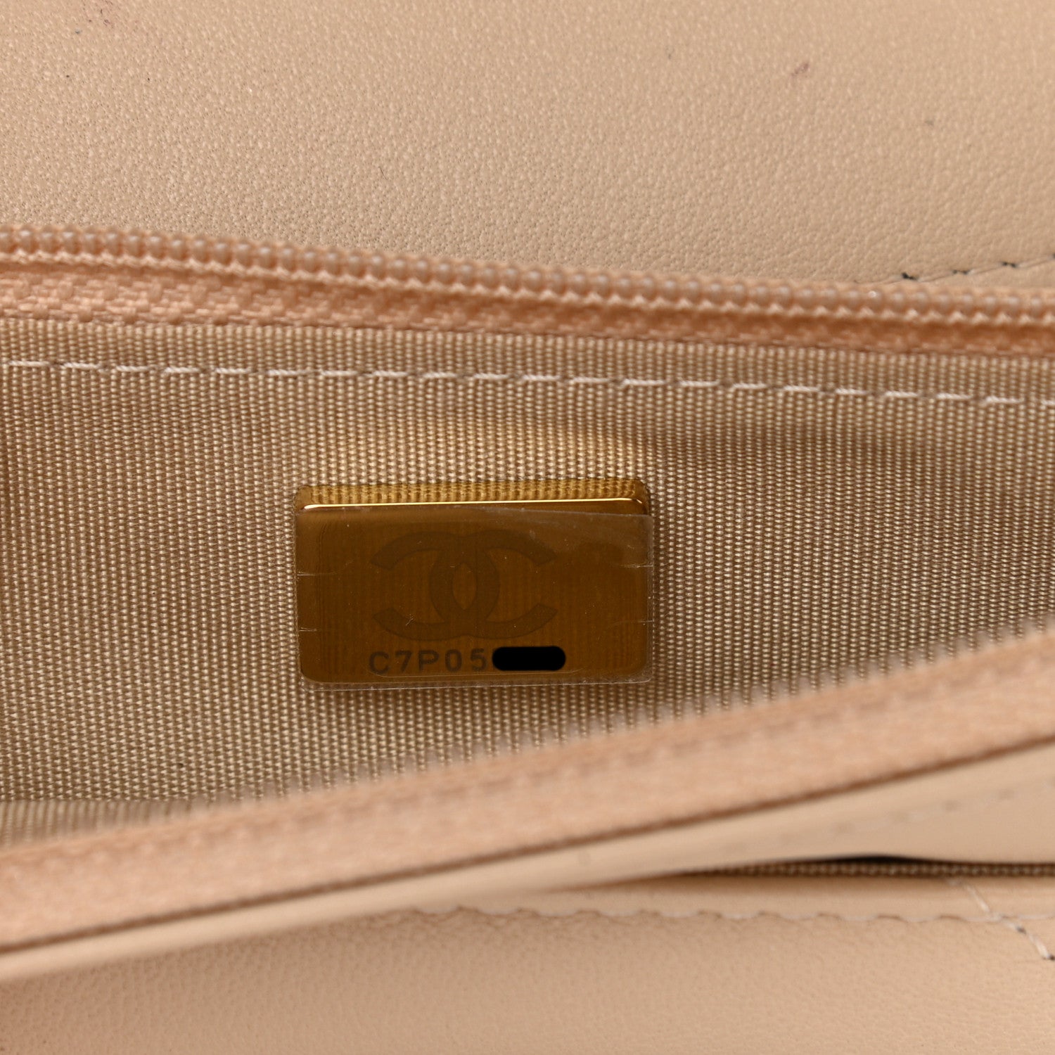 Chanel Lambskin Quilted Chanel 19 Wallet On Chain WOC Beige 7 of 12