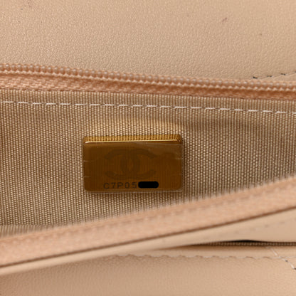 Chanel Lambskin Quilted Chanel 19 Wallet On Chain WOC Beige 7 of 12